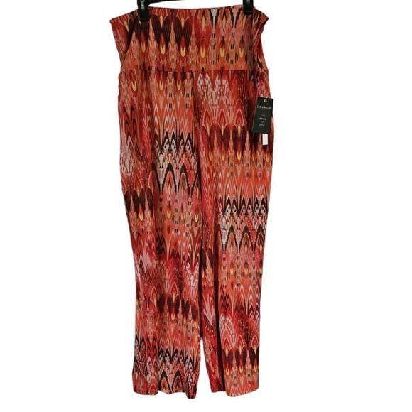 Zac & Rachel Pants - New ZAC & RACHEL Wide Leg Pants Orange/Brown  Size XL